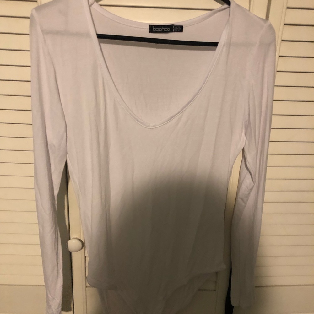 Boohoo white body suit